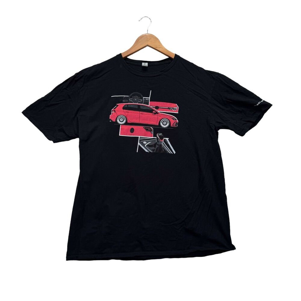 VW GTI T Shirt Volkswagen Shirt GTI Gener8tions Black Red Euro Vee Dub Men's XL